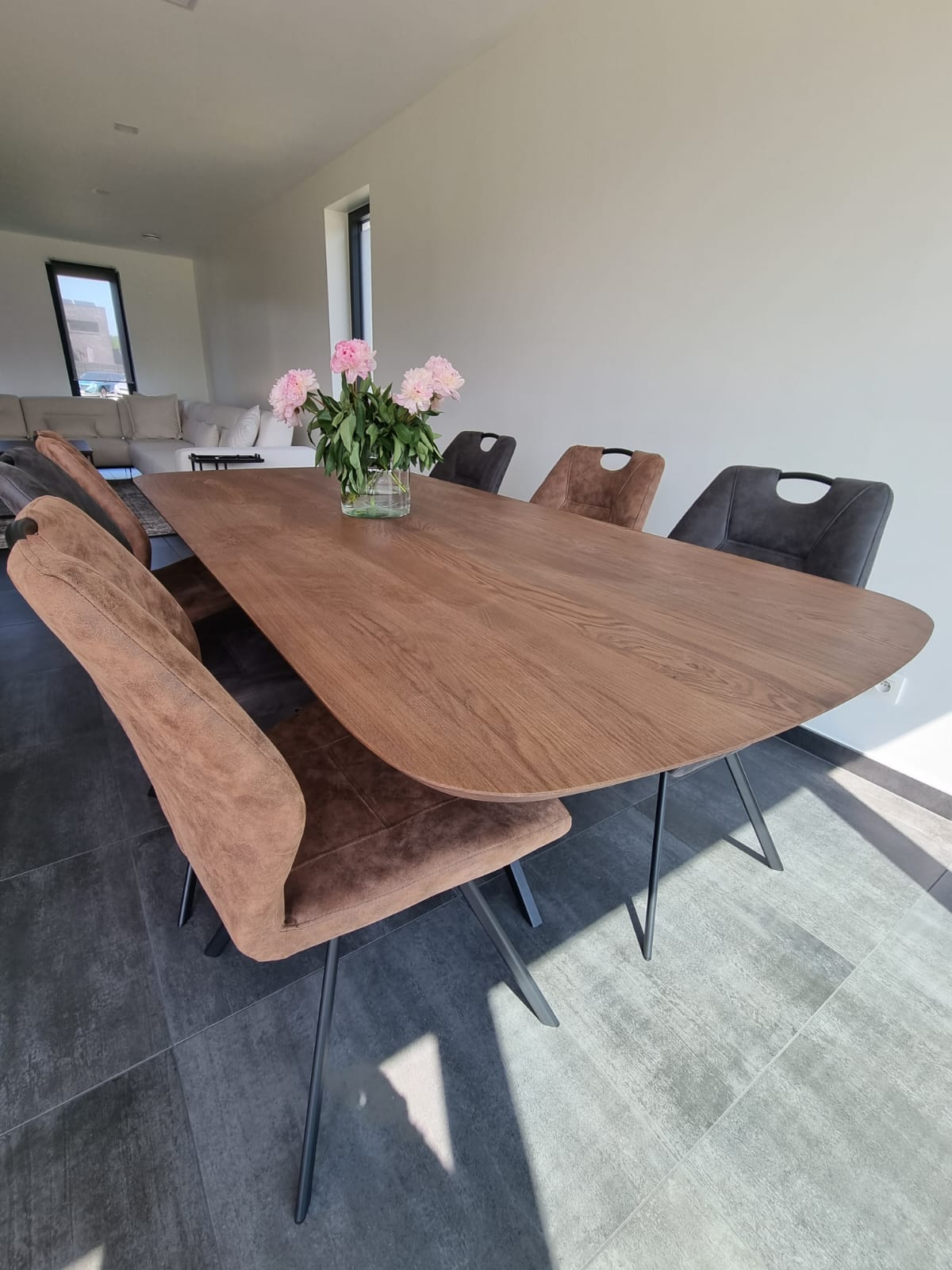 Deens ovale eettafel - 3 cm - Spinpoot smal
