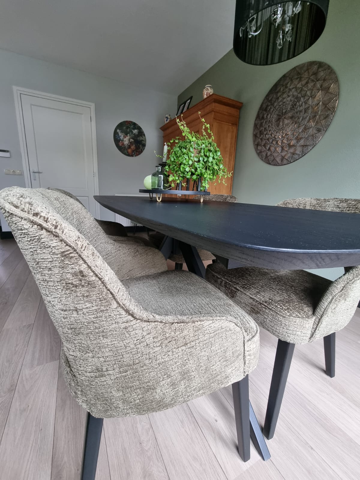 Deens ovale eettafel - 3 cm - Spinpoot smal