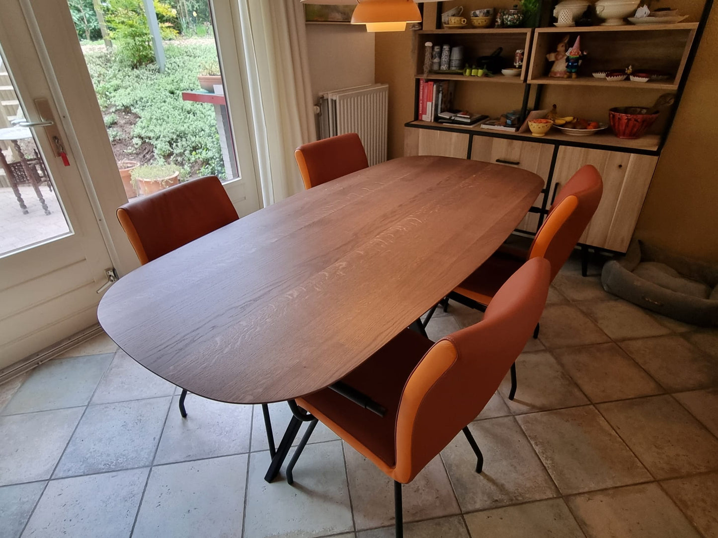 Deens ovale eettafel - 3 cm - Spinpoot smal