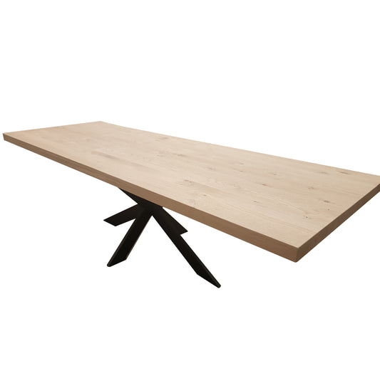 Rechthoekige eettafel - 3 cm smalle spinpoot