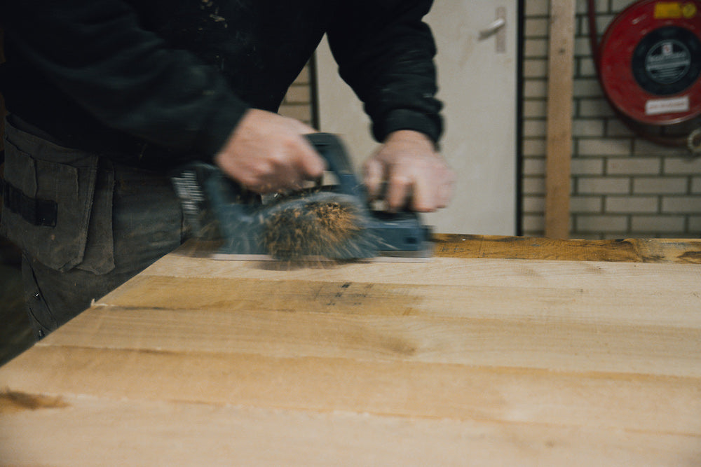 maatwerk tafel & kast tafelblad schuren