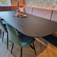 Deens ovale eiken eettafels met tapse spinpoot