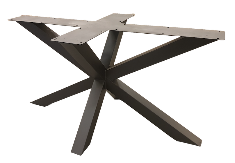 Deens ovale eettafel 4cm blad met vierkante spinpoot