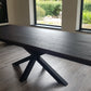 Rechthoekige eettafel -  4 CM -  Spinpoot koker 8 x 8