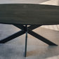 Ovale eettafel -  3 CM -  Smalle Spinpoot