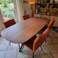Deens ovale eettafel - 3 cm - Spinpoot smal