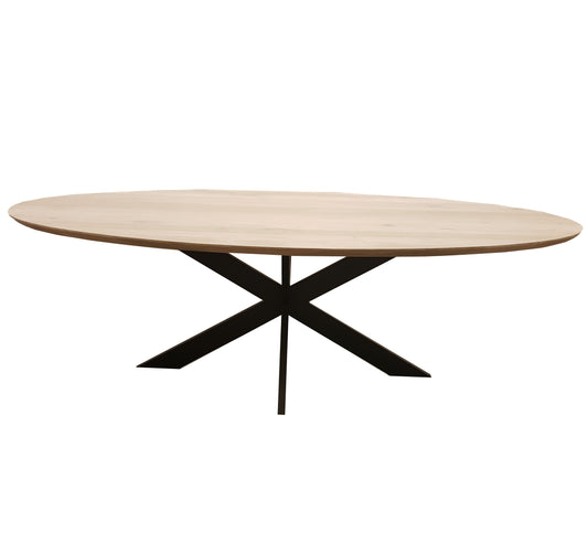 Ovale eettafel -  3 CM -  Smalle Spinpoot