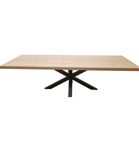 Rechthoekige eettafel -  4 CM -  Spinpoot koker 8 x 8