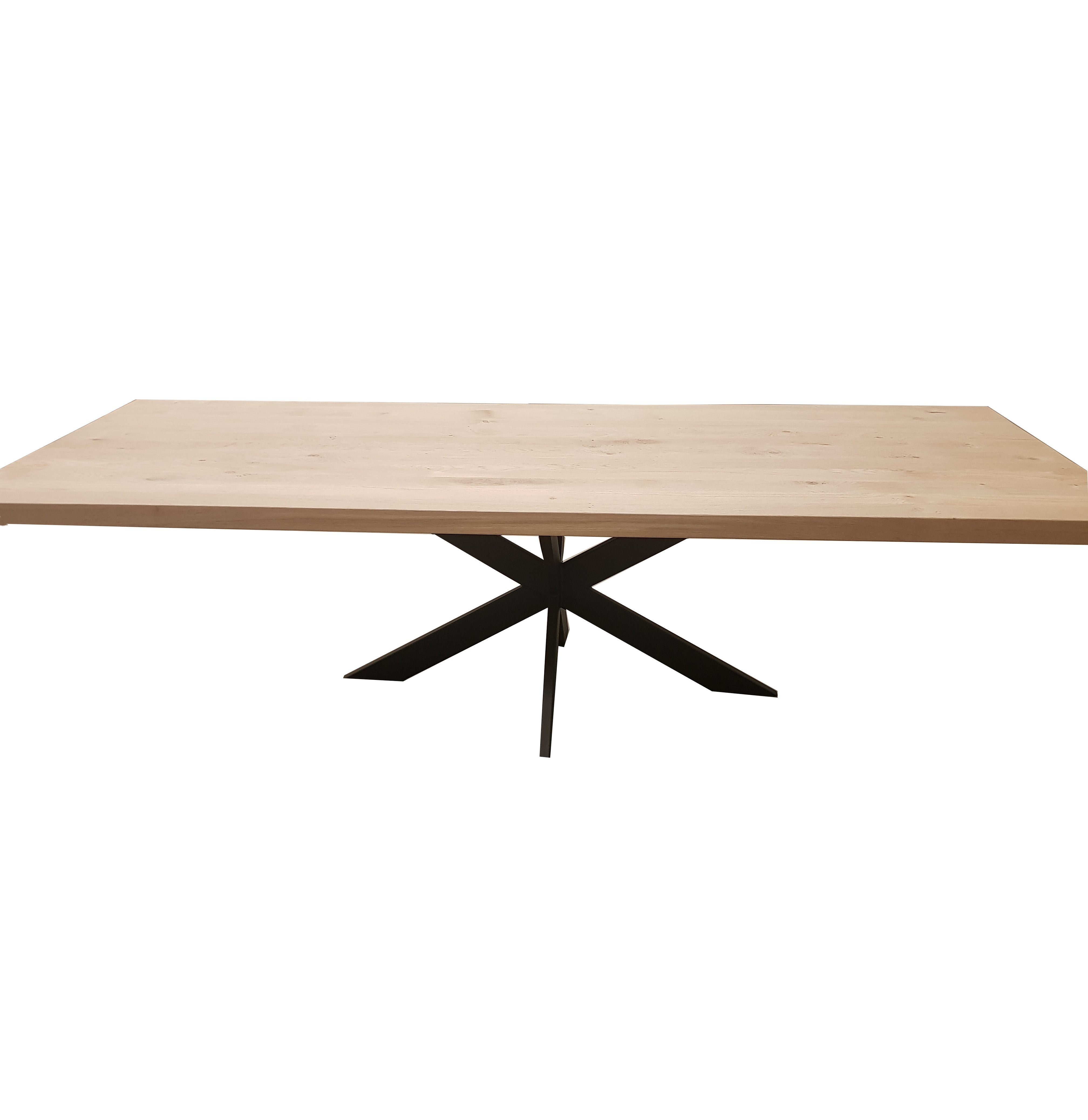 SLIMME EIKEN EETTAFEL MET X-POOT - RECHTHOEKIGE EETTAFEL - Woning en SLIMME EIKEN EETTAFEL MET X-POOT - RECHTHOEKIGE EETTAFEL - Woning en